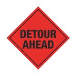 Detour Ahead Roll-Up Sign